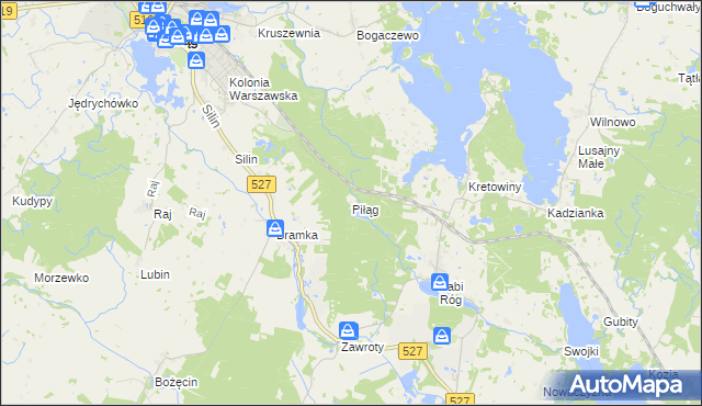 mapa Piłąg, Piłąg na mapie Targeo