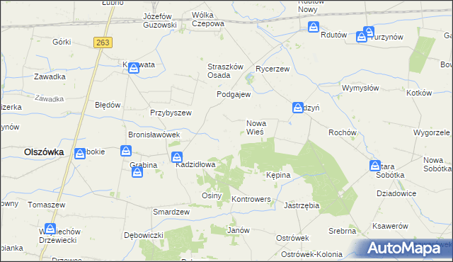 mapa Piotrkówek gmina Grabów, Piotrkówek gmina Grabów na mapie Targeo