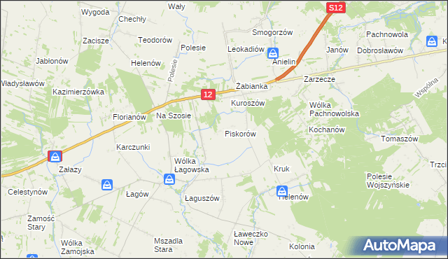 mapa Piskorów, Piskorów na mapie Targeo