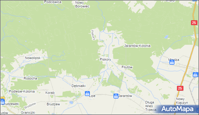 mapa Piskory, Piskory na mapie Targeo