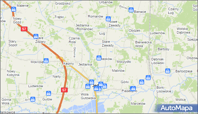 mapa Płasków, Płasków na mapie Targeo