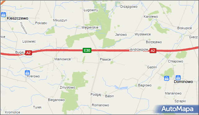 mapa Pławce, Pławce na mapie Targeo