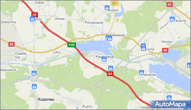 mapa Pławniowice, Pławniowice na mapie Targeo