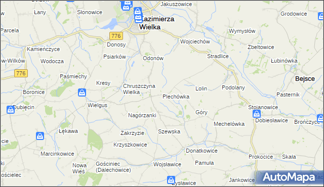 mapa Plechówka, Plechówka na mapie Targeo