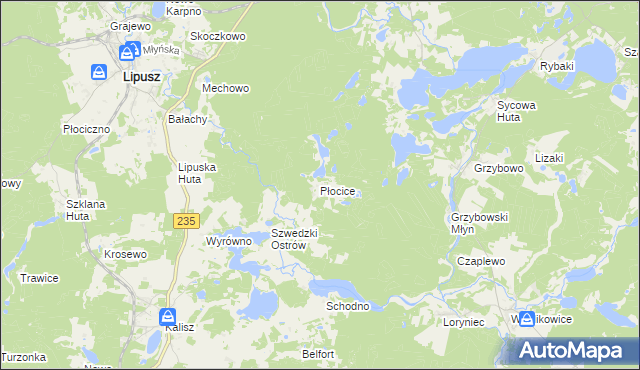 mapa Płocice, Płocice na mapie Targeo