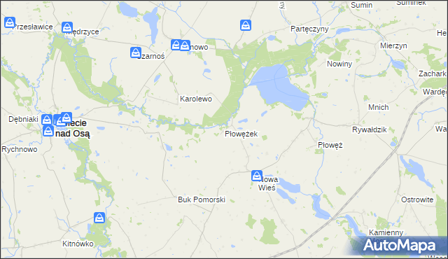 mapa Płowężek, Płowężek na mapie Targeo