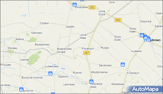 mapa Pocierzyn, Pocierzyn na mapie Targeo