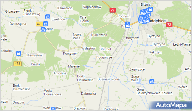 mapa Podgórcze, Podgórcze na mapie Targeo