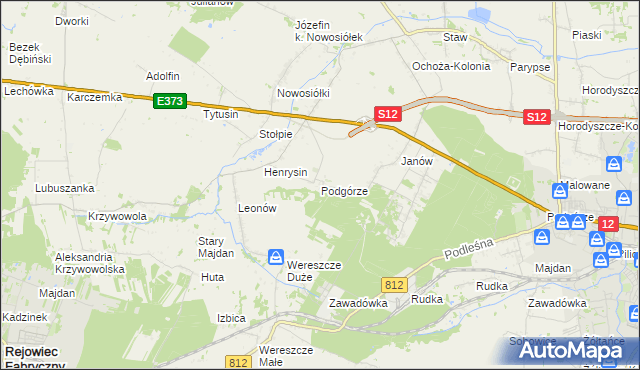 mapa Podgórze gmina Chełm, Podgórze gmina Chełm na mapie Targeo