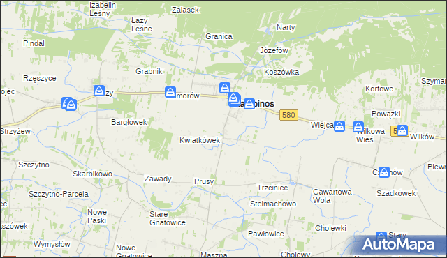 mapa Podkampinos, Podkampinos na mapie Targeo
