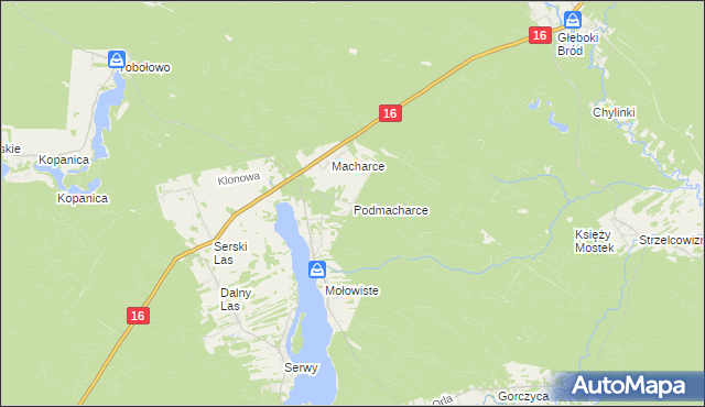 mapa Podmacharce, Podmacharce na mapie Targeo