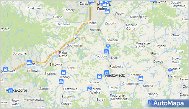 mapa Podobin, Podobin na mapie Targeo