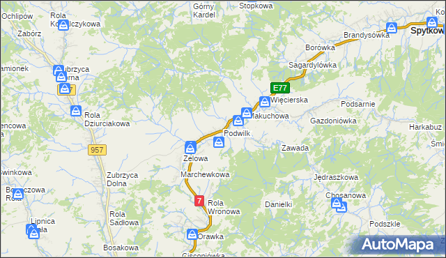 mapa Podwilk, Podwilk na mapie Targeo