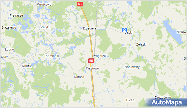 mapa Pogorzel gmina Gołdap, Pogorzel gmina Gołdap na mapie Targeo