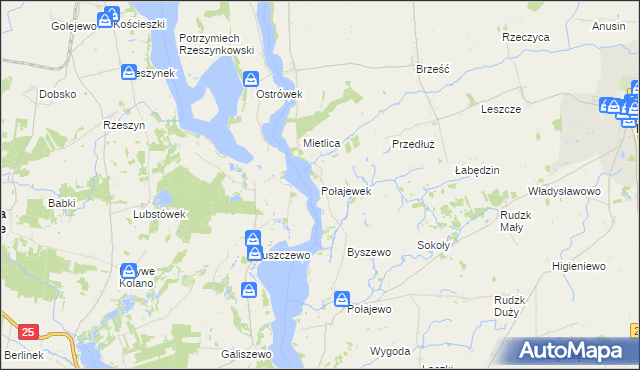 mapa Połajewek, Połajewek na mapie Targeo