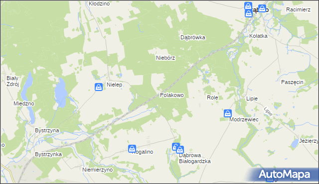 mapa Polakowo, Polakowo na mapie Targeo