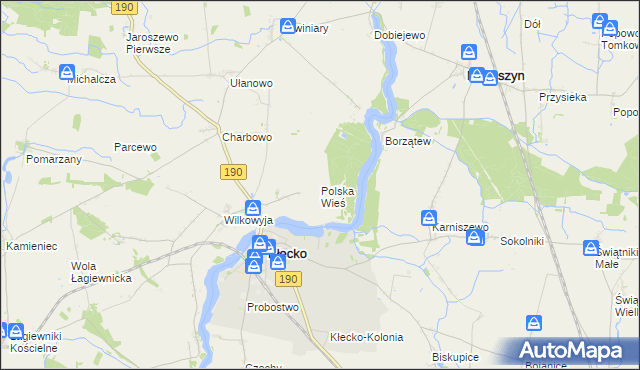 mapa Polska Wieś gmina Kłecko, Polska Wieś gmina Kłecko na mapie Targeo