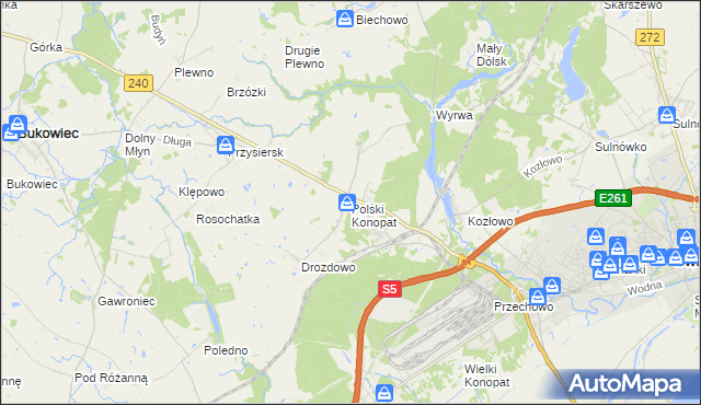 mapa Polski Konopat, Polski Konopat na mapie Targeo