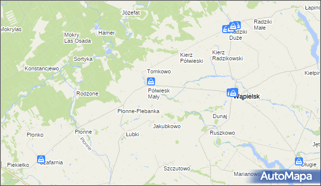 mapa Półwiesk Duży, Półwiesk Duży na mapie Targeo