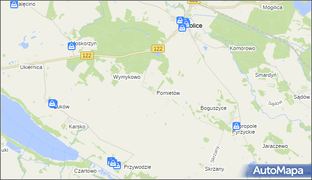 mapa Pomietów, Pomietów na mapie Targeo
