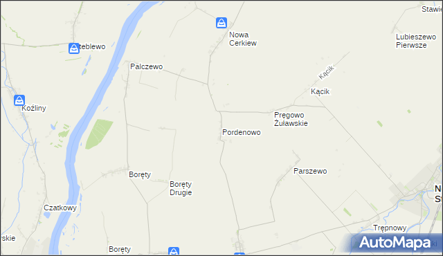 mapa Pordenowo, Pordenowo na mapie Targeo