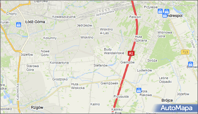 mapa Posada gmina Brójce, Posada gmina Brójce na mapie Targeo