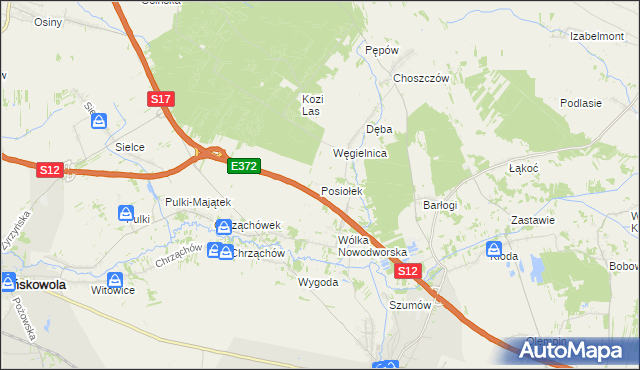 mapa Posiołek, Posiołek na mapie Targeo