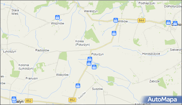 mapa Poturzyn, Poturzyn na mapie Targeo