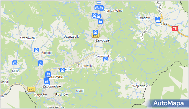 mapa Powroźnik, Powroźnik na mapie Targeo