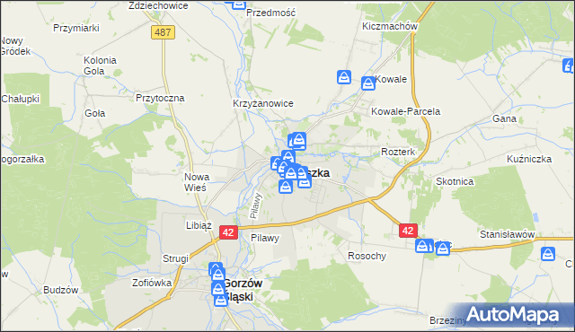 mapa Praszka, Praszka na mapie Targeo