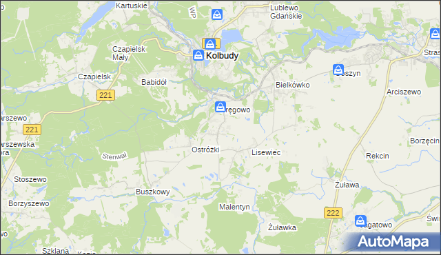 mapa Pręgowo Górne, Pręgowo Górne na mapie Targeo