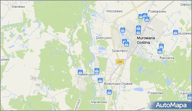 mapa Promnice gmina Czerwonak, Promnice gmina Czerwonak na mapie Targeo