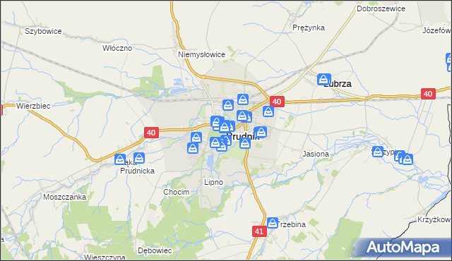 mapa Prudnik, Prudnik na mapie Targeo