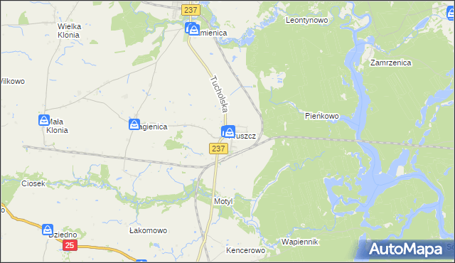 mapa Pruszcz gmina Gostycyn, Pruszcz gmina Gostycyn na mapie Targeo