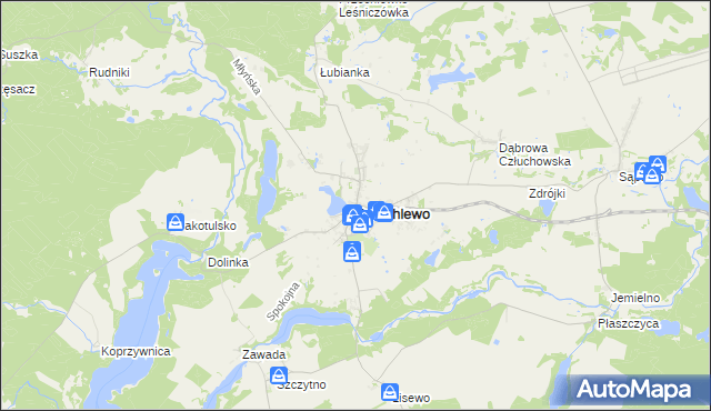 mapa Przechlewo, Przechlewo na mapie Targeo