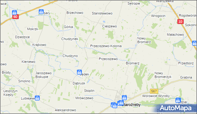 mapa Przeciszewo, Przeciszewo na mapie Targeo