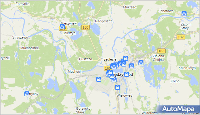 mapa Przedlesie, Przedlesie na mapie Targeo