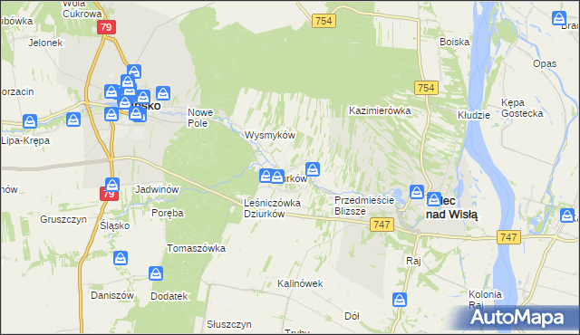 mapa Przedmieście Dalsze, Przedmieście Dalsze na mapie Targeo