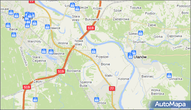mapa Przędzel, Przędzel na mapie Targeo