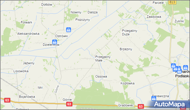 mapa Przegaliny Małe, Przegaliny Małe na mapie Targeo