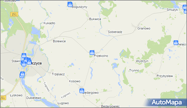 mapa Przekolno, Przekolno na mapie Targeo