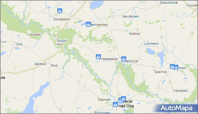 mapa Przesławice gmina Łasin, Przesławice gmina Łasin na mapie Targeo