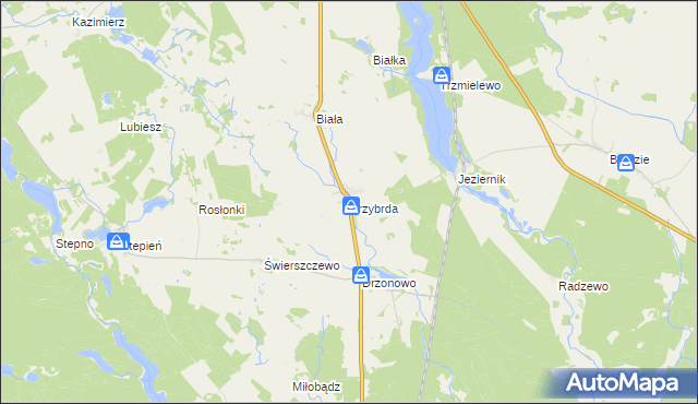 mapa Przybrda, Przybrda na mapie Targeo