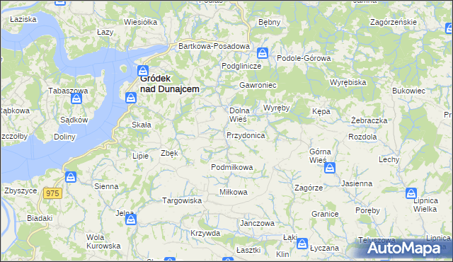 mapa Przydonica, Przydonica na mapie Targeo