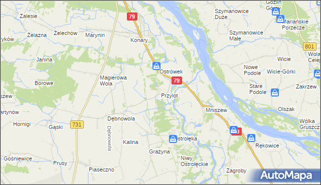 mapa Przylot, Przylot na mapie Targeo