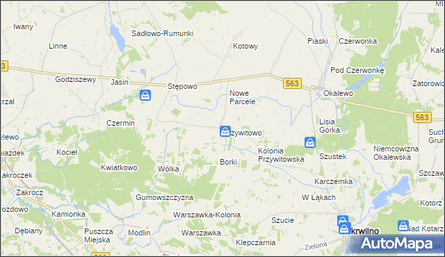 mapa Przywitowo, Przywitowo na mapie Targeo