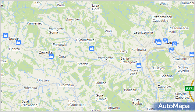 mapa Pstrągowa, Pstrągowa na mapie Targeo