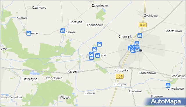 mapa Pudliszki, Pudliszki na mapie Targeo