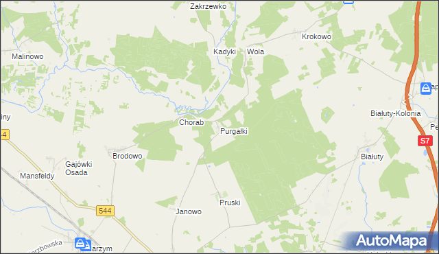 mapa Purgałki, Purgałki na mapie Targeo