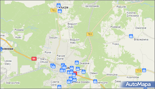 mapa Rabsztyn, Rabsztyn na mapie Targeo